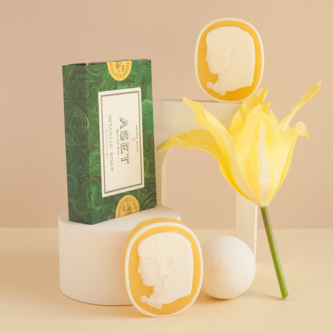 Aset Soap- Basil & Neroli Blossom - Malachite - Box of 12