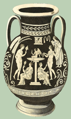 Greek Urn Print - Eau de nil II