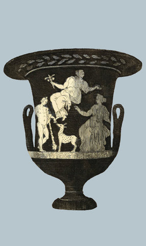 Greek Urn Print - Wedgwood Blue II