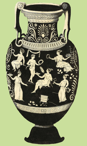 Greek Urn Print - Wedgwood Green