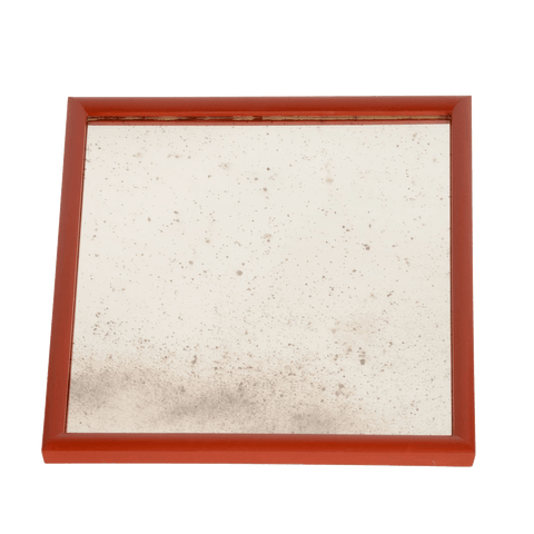 London Square Painted Mirror - Tuscan Red