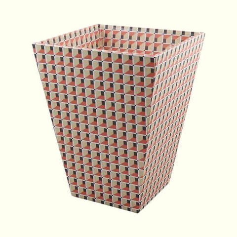 Waste Paper Bin - Venetian Box Grid
