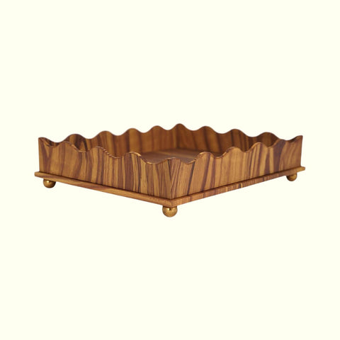 Wave Edge Tray - Pitch Pine Large