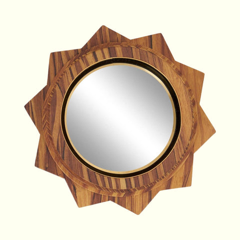 Small Convex Mirror - Pitch Pine