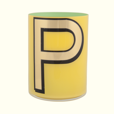 Alphabet Brush Pot - P Primrose