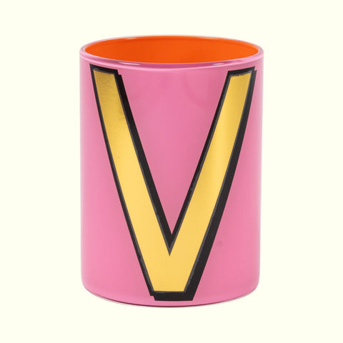 Alphabet Brush Pot - V