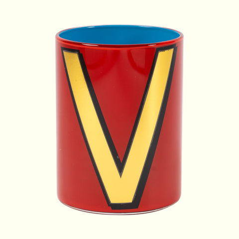 Alphabet Brush Pot - V