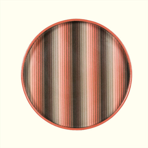 Small Undulating Stripe Tray - Burnt Orange