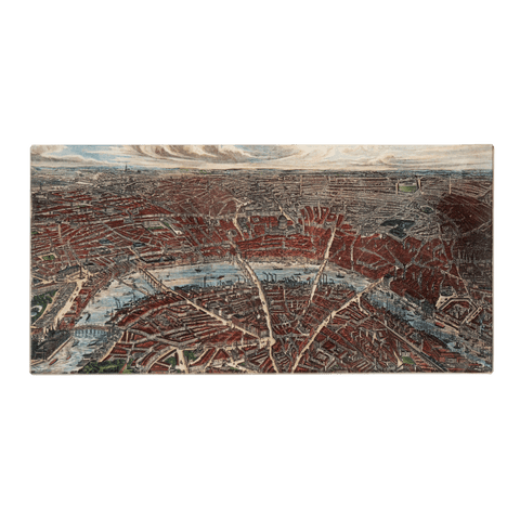 6" x 12" Panoramic View of London Decoupage Tray