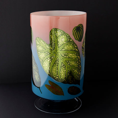 Lacquered Botanical Vase