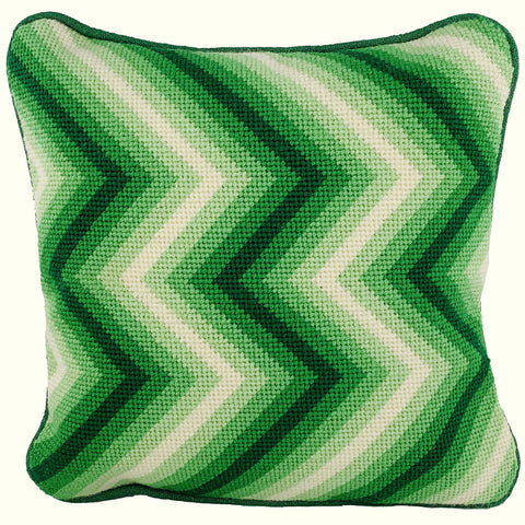 Zig Zag cushion - Green
