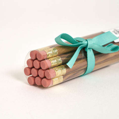 Pitch Pine Paper Wrapped Pencils - Set of 12